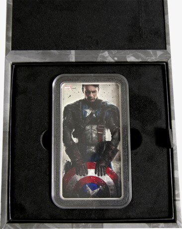 500g Captain America Silver Bar | Marvel