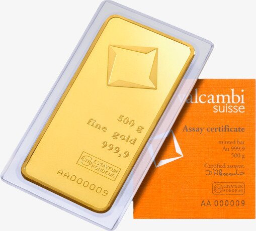 500g Gold Bar | Valcambi | Minted