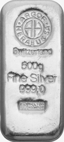 500 gr Lingotto d'argento | Argor-Heraeus