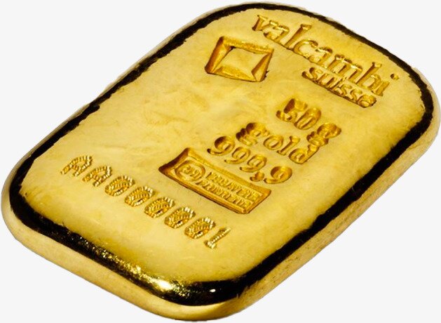 50g Gold Bar | Valcambi | Casted