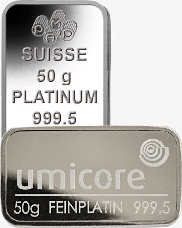 50g Platinum Bar | different manufacturers