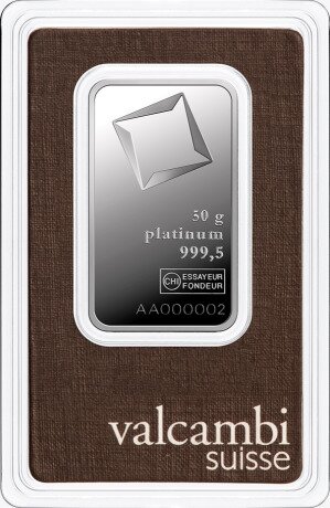50g Platinum Bar | Valcambi
