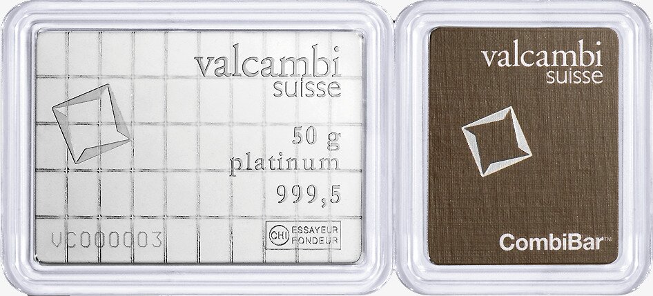 50x1g Platynowa Sztabka CombiBar® | Valcambi