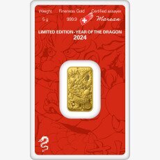 5g Lingote de Oro | Argor-Heraeus | Año del Dragón | 2024