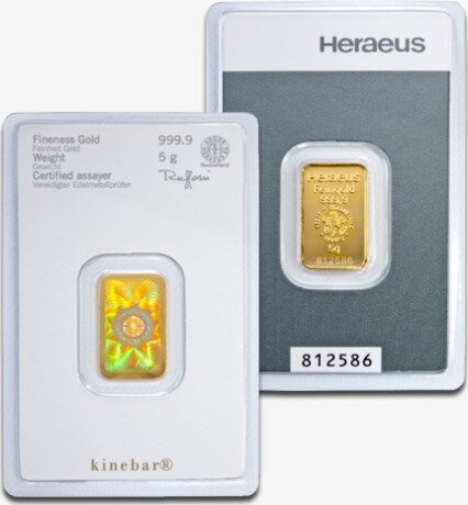 5g Gold Bar | Kinebar® | Heraeus