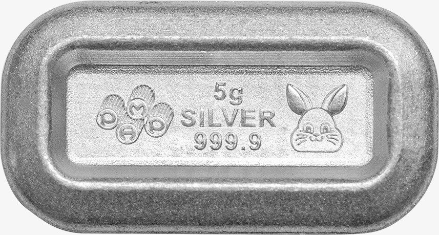 6 x 5g Lingotto d'Argento | Dispenser PEZ Spring Bunny | PAMP
