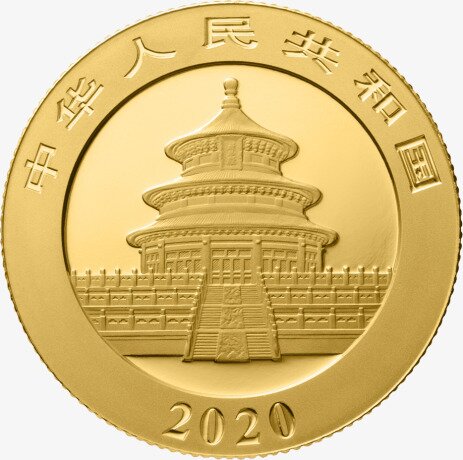Золотая монета Китайская Панда 8 г 2020 (China Panda)