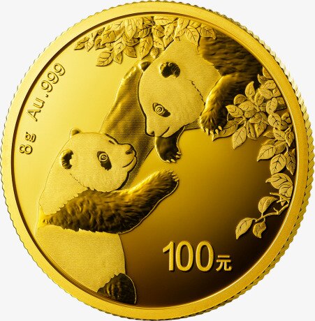 8g China Panda Goldmünze | Beschädigt