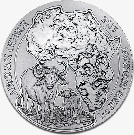 1 oz Ruanda Kaffernbüffel | Silber | 2015