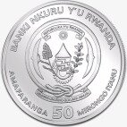 Серебряная монета Африканский Бизон Руанда 1 унция 2015 (African Buffalo)