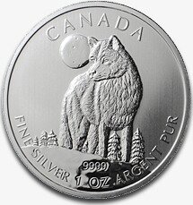 Серебряная монета Волк 1 унция 2011 Дикая Природа Канады (Wolf Wildlife)