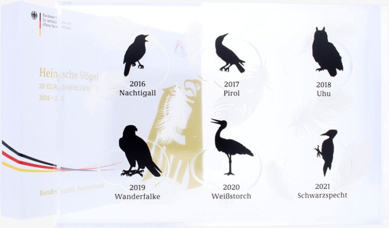 German Native Birds - Gold Coins Box Complete Collection EMPTY