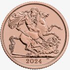 Золотая монета Соверен Карл III 1/2 (Sovereign Charles III) 2024