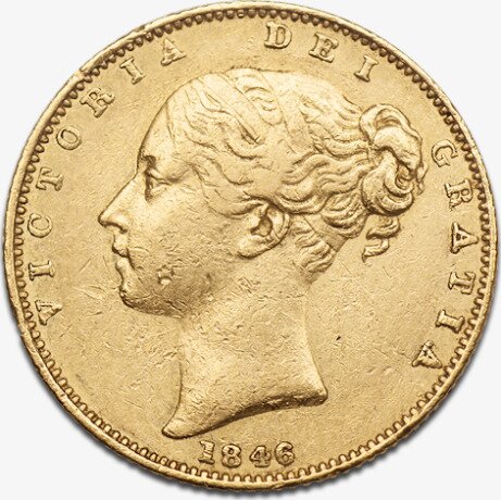 Queen Victoria Young Head Half Sovereign Gold Coin (1837-1887)