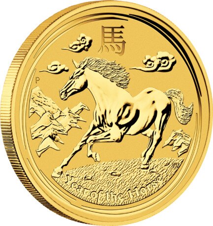 10 oz Lunar II Horse | Gold | 2014