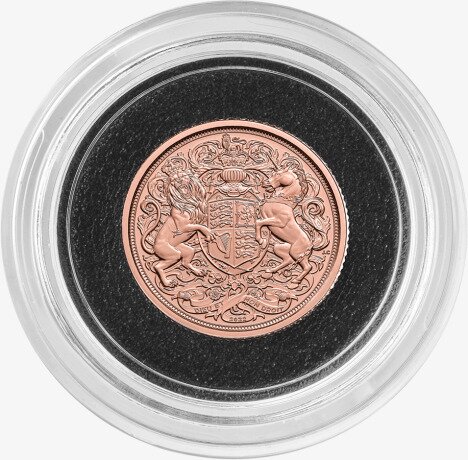 Viertel Sovereign Gedenkmünze Charles III Goldmünze | 2022