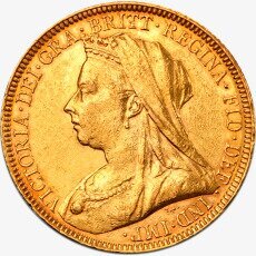 Sterlina d&#039;Oro Vittoria Testa Velata | 1893-1901