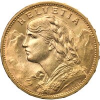 Schweizer Franken Goldmünzen