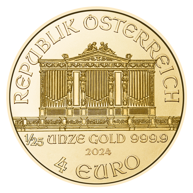 1/25 oz Vienna Philharmonic Gold Coin | 2024 - Gold Coin