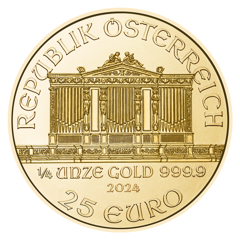 Österrike Wienerphilharmonic 1/4 oz guld