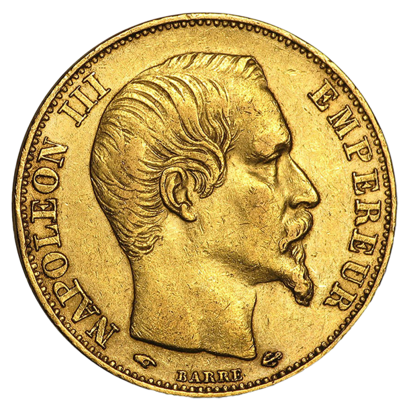 20 French Francs Napoleon III Bonaparte | Gold | Mixed Years - Gold Coin