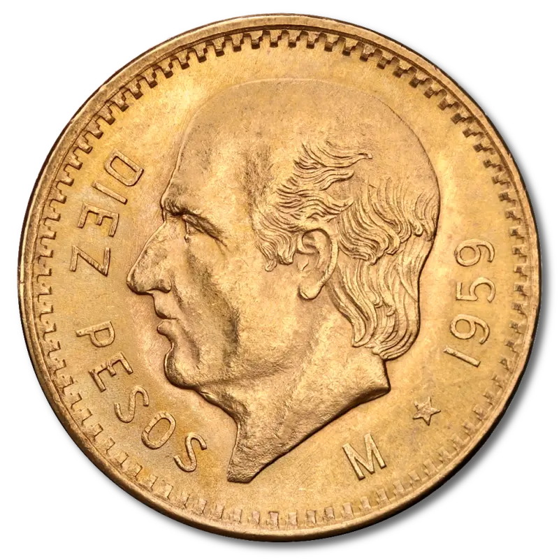 10 Mexican Pesos Hidalgo | Gold | 1905-1959 - Gold Coin