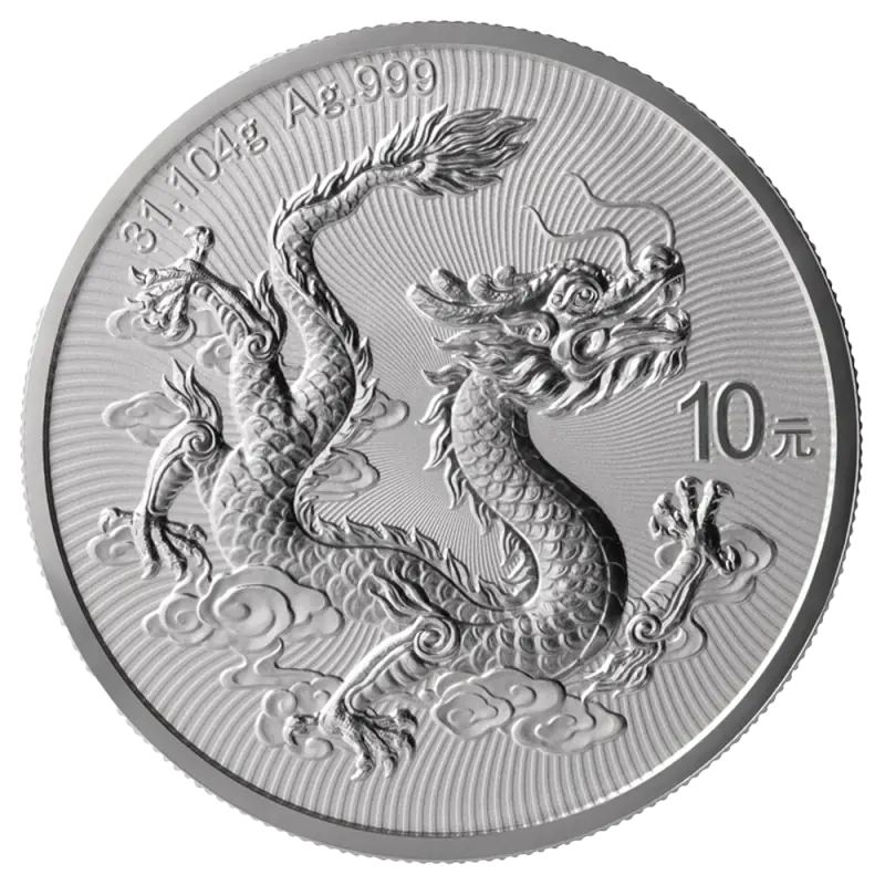 純銀1オンス ASAHI　龍年 1 oz Asahi Dragon Silver Round (New) l JM Bullion™