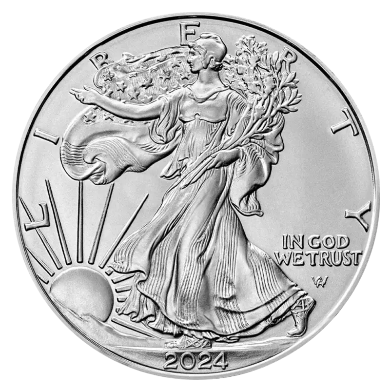 US Eagle 1 oz silver, varierande årtal
