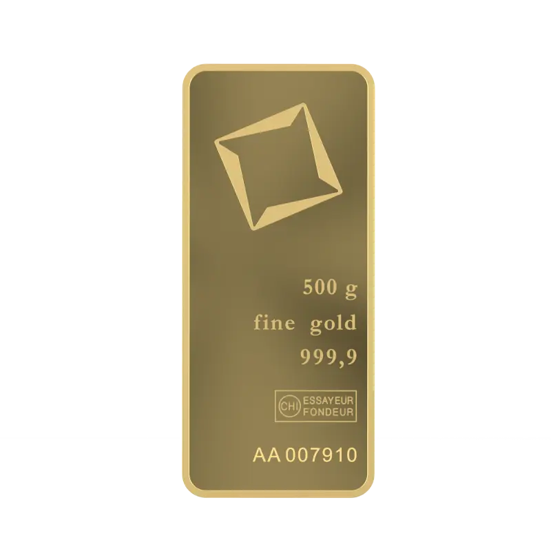 500g Gold Bar | Valcambi | Minted - Gold Bars