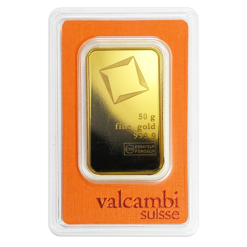 50g Gold Bar | Valcambi | Minted - Gold Bars