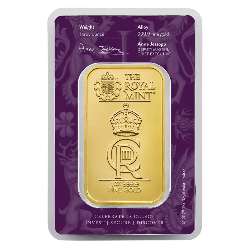 1 oz The Royal Celebration Gold Bar Royal Mint