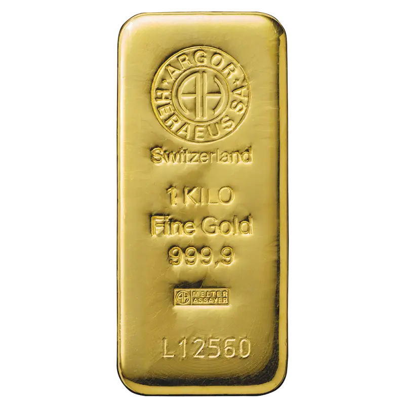 1 Kilo Gold Bar | Argor-Heraeus - Gold Bars