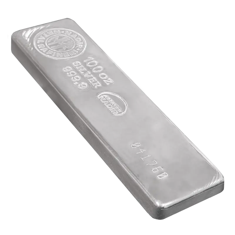 100 oz Silver Bar | Nadir Metal Rafineri - Silver Bars