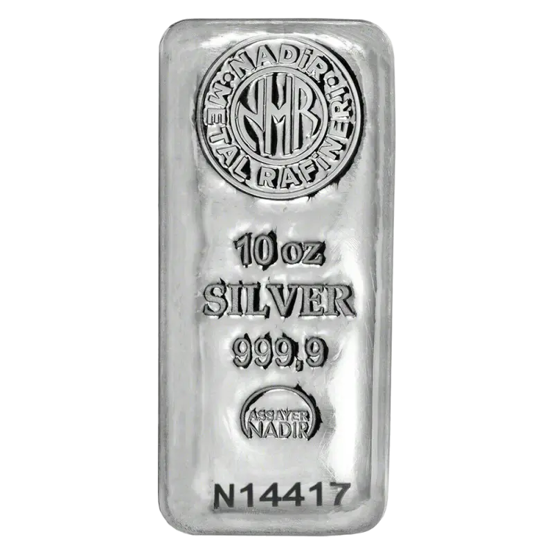 10 oz Silver Bar | Nadir Metal Rafineri - Silver Bars