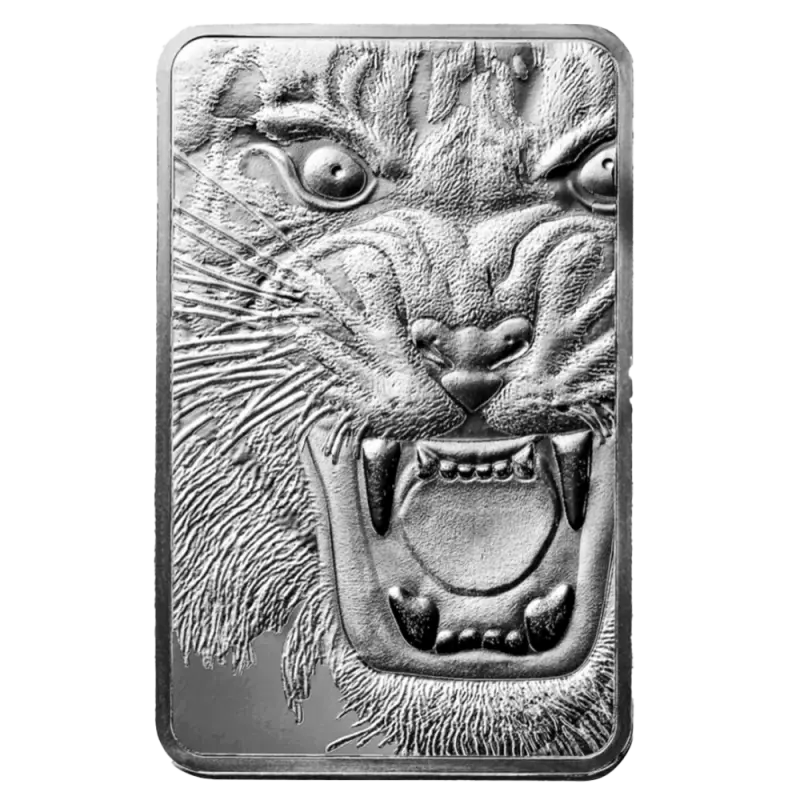 10 oz Royal Bengal Tiger Silver Bar | PAMP - Silver Bars