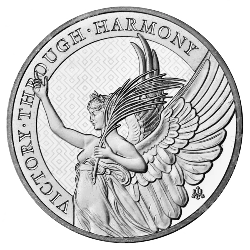 1 oz Saint Helena The Queen's Virtues: Victory Platinum Coin