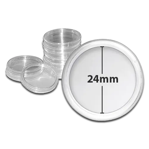 10 Capsule Per Monete Schulz – Misura 23mm – Per Contenitori E Vassoi Portamonete