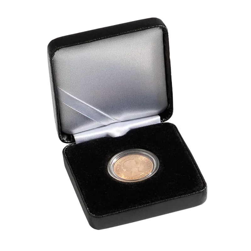 Sammlerboxen Muenzetui Fuer sstilde 26 mm  Nobile Schwarz 
